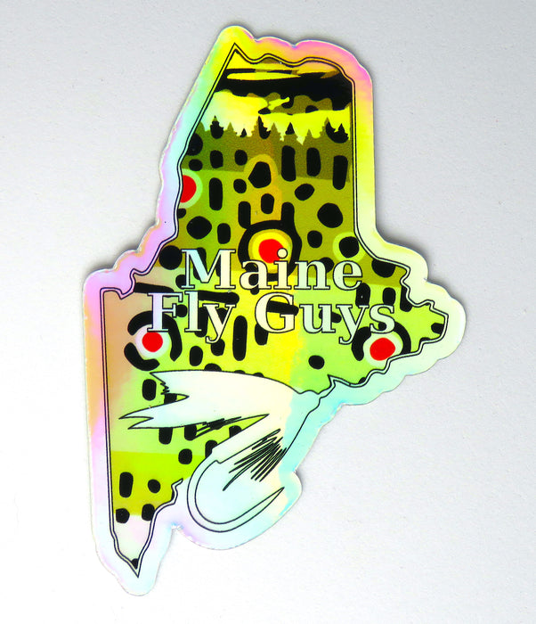Maine Fly Guy Metallic Logo - Brown Trout