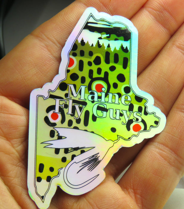 Maine Fly Guy Metallic Logo - Brown Trout