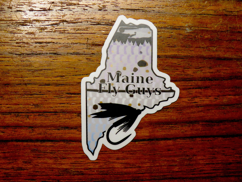 Maine Fly Guy Logo - Landlocked Salmon