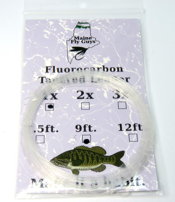 MFG 9' Fluorocarbon tapered leader - 3 pack